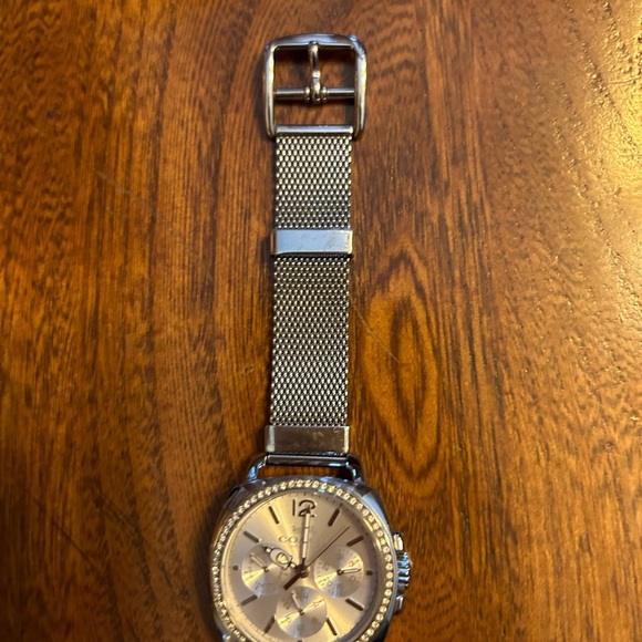 Coach Silver Mesh Pave Dial Womans Watch - Picture 5 of 11